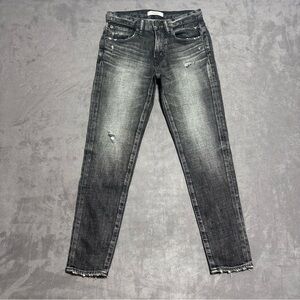 Moussy Vintage Jeans Women’s 27 Howa Slim Distressed Selvedge Denim Japan